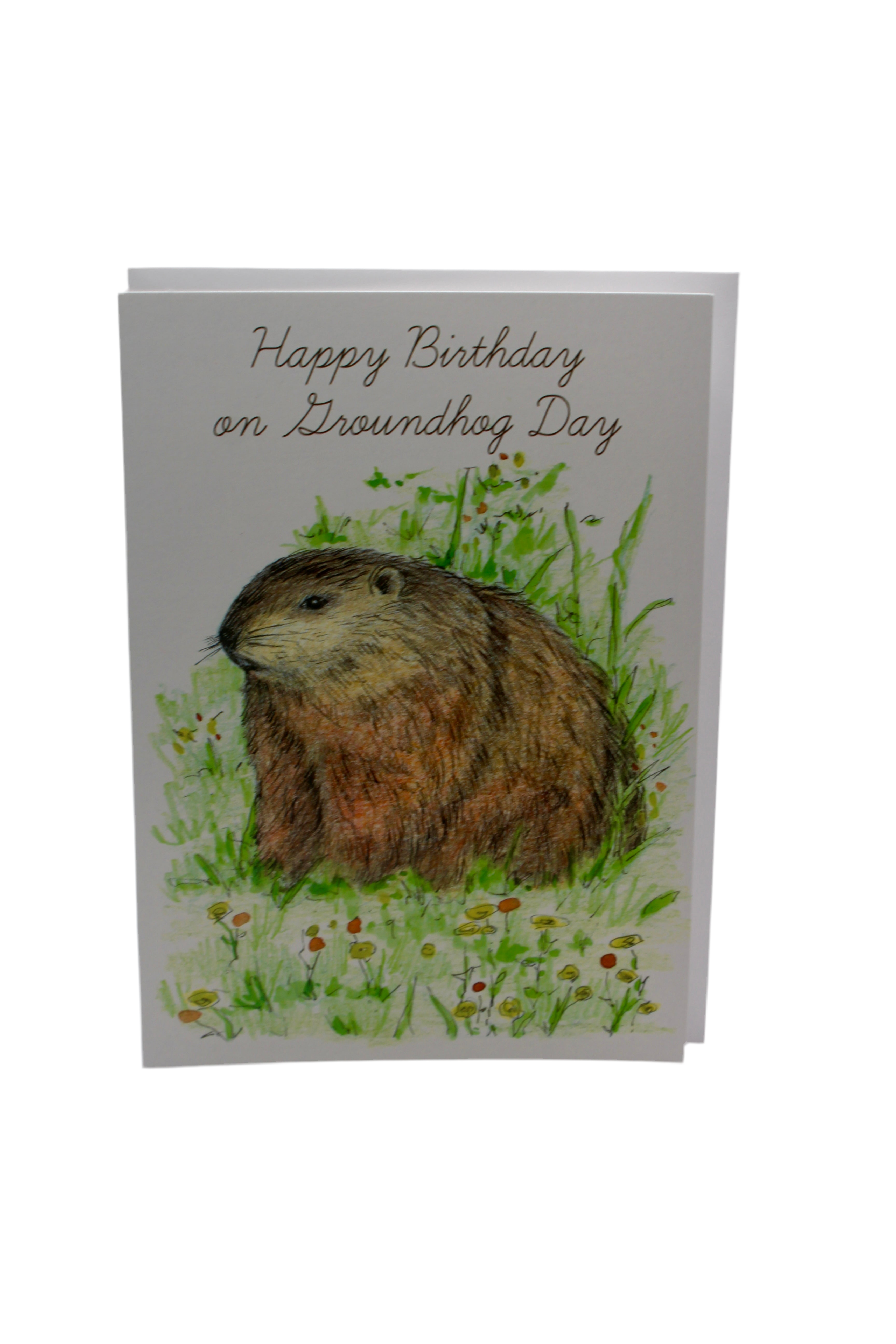 Groundhog Day Birthday Card – Unique Feb 2 Greeting – Punxsutawney