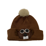 Infant/Toddler Pom Ghog Hat-brown