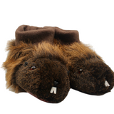 Fur Groundhog Slippers - Kids & Adults