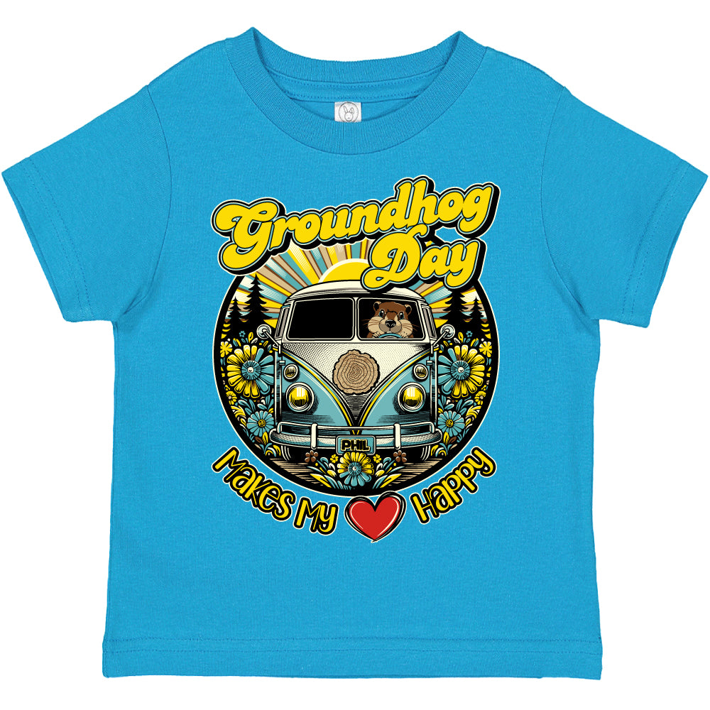 Toddler Groundhog Van T-Shirt-Groundhog Stuff
