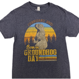 Adult Groundhog Day Birthday T-Shirt - Heather Navy