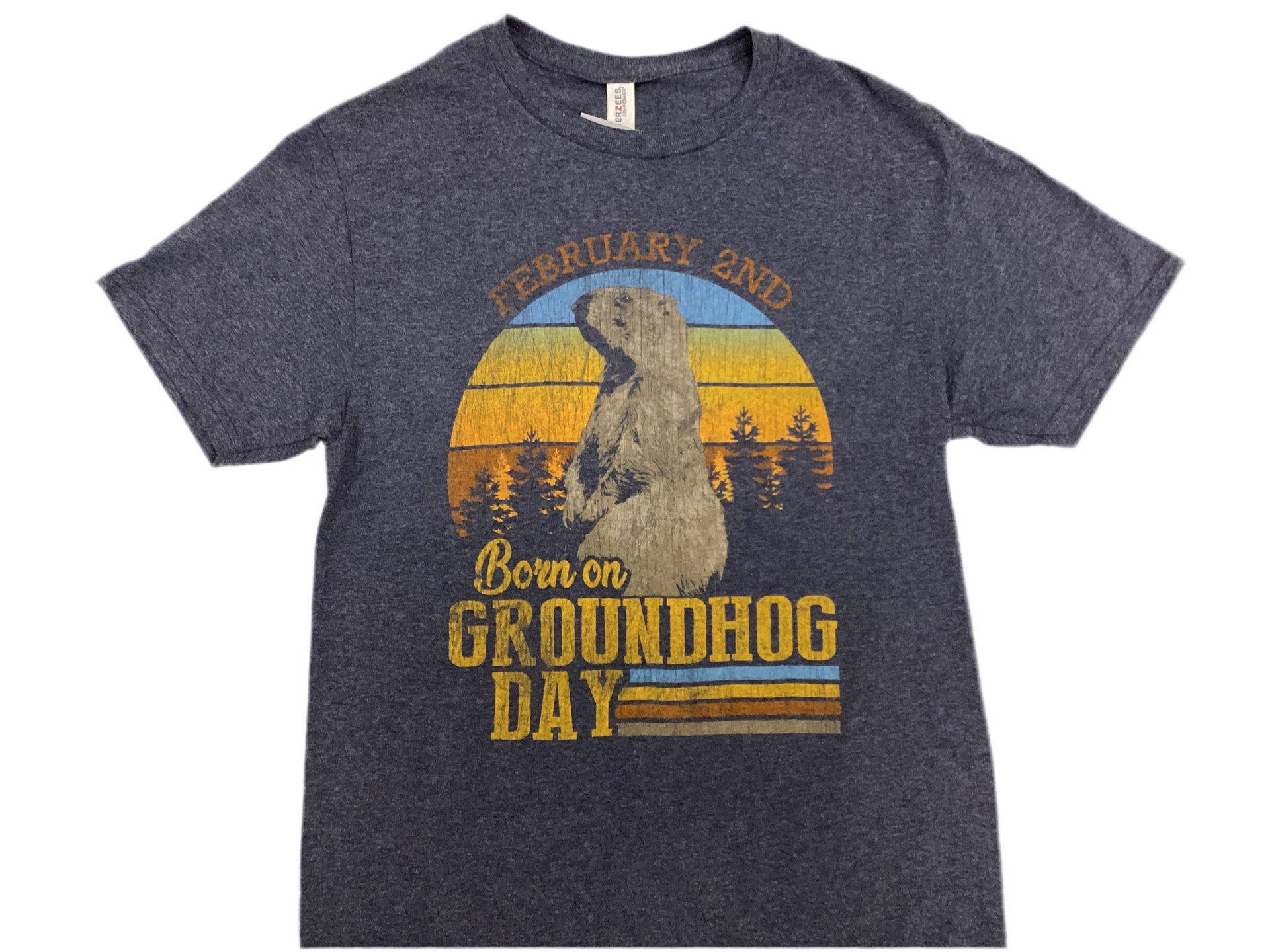 Groundhog Day Birthday Shirt - Heather Navy – Punxsutawney Phil's