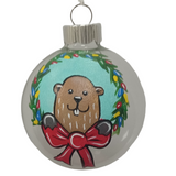 Hand painted Wreath Ornament