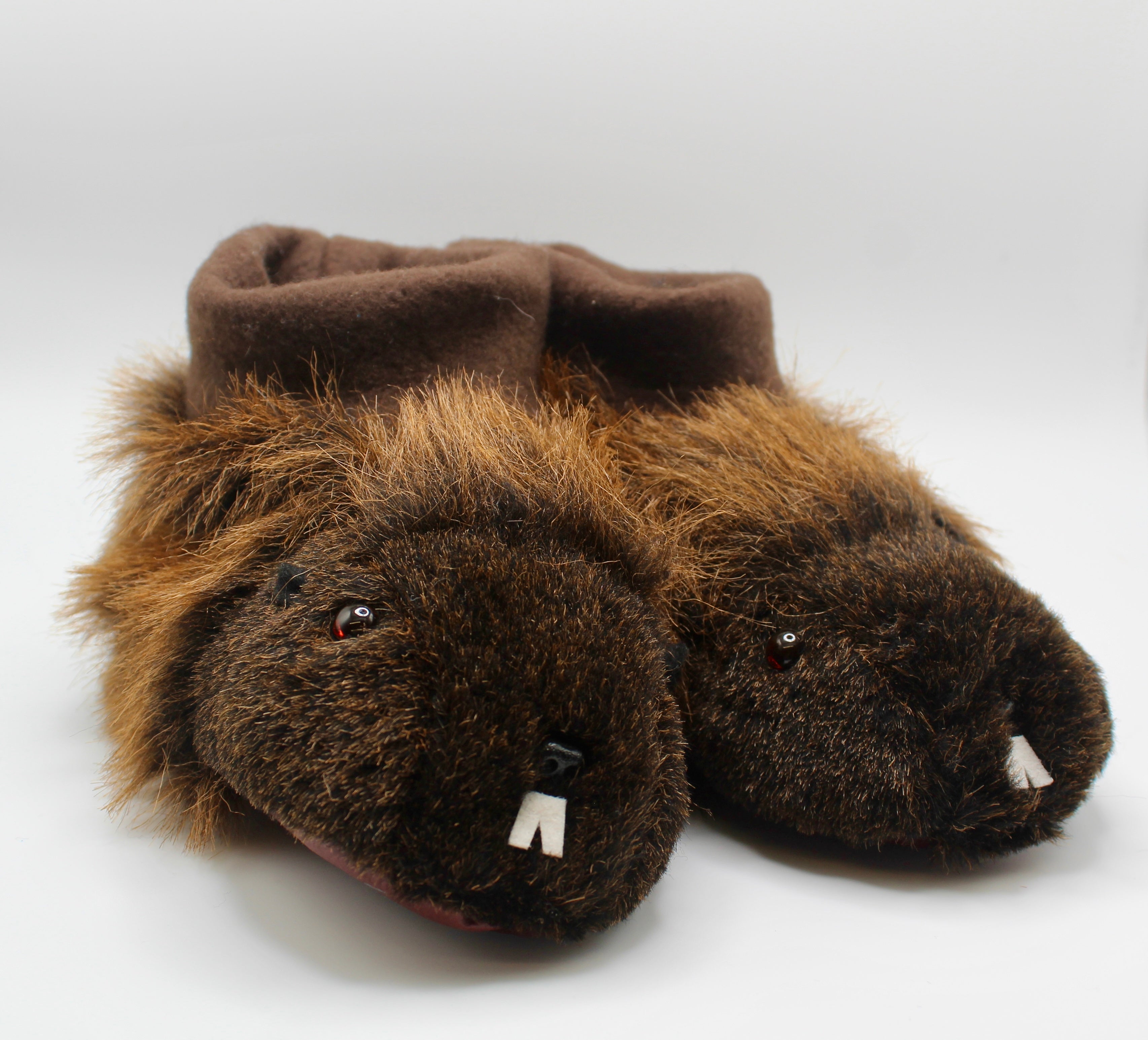 Fur Groundhog Slippers - Kids & Adults-Groundhog Stuff