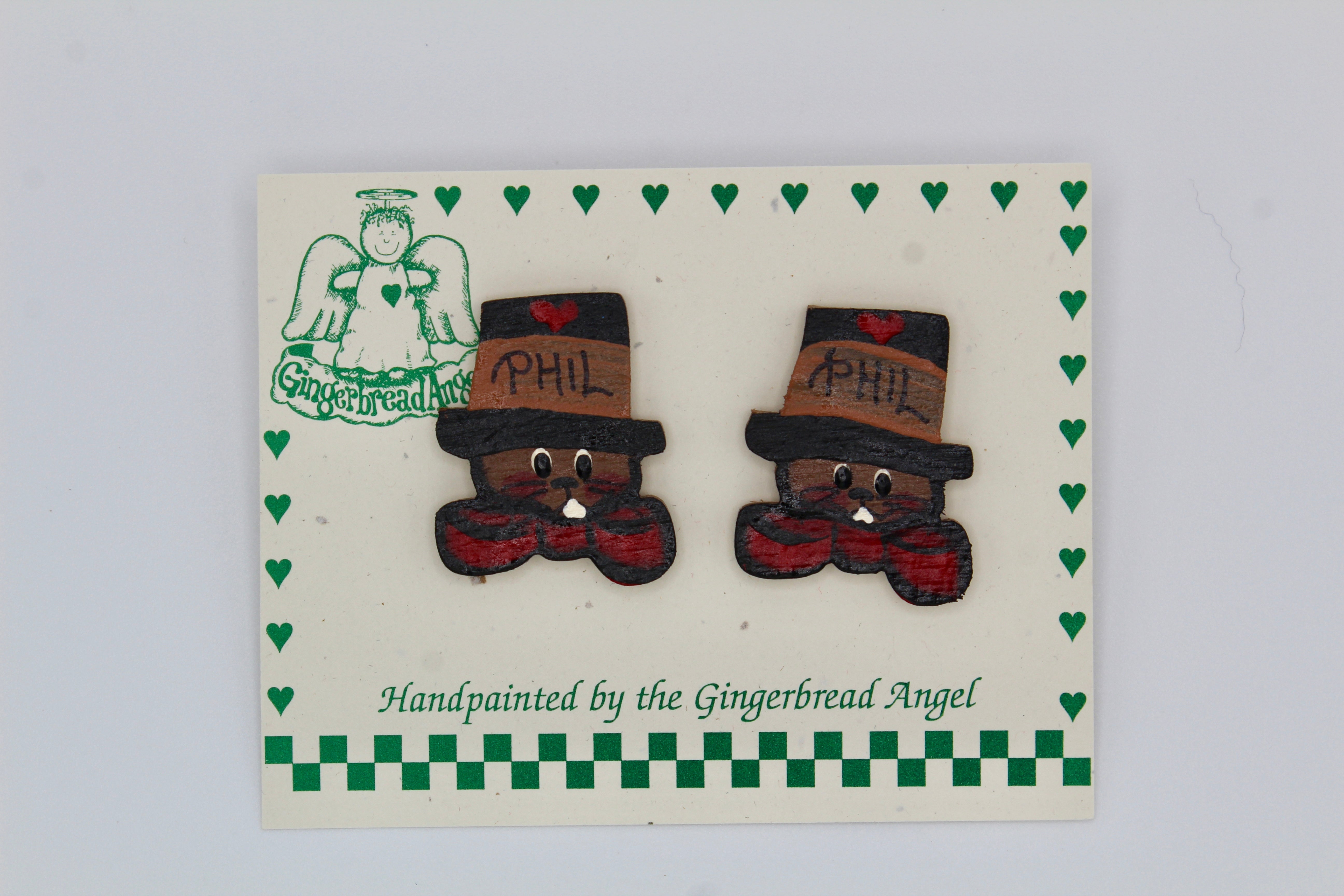 Top Hat Earrings – Handcrafted Phil Design-Groundhog Stuff