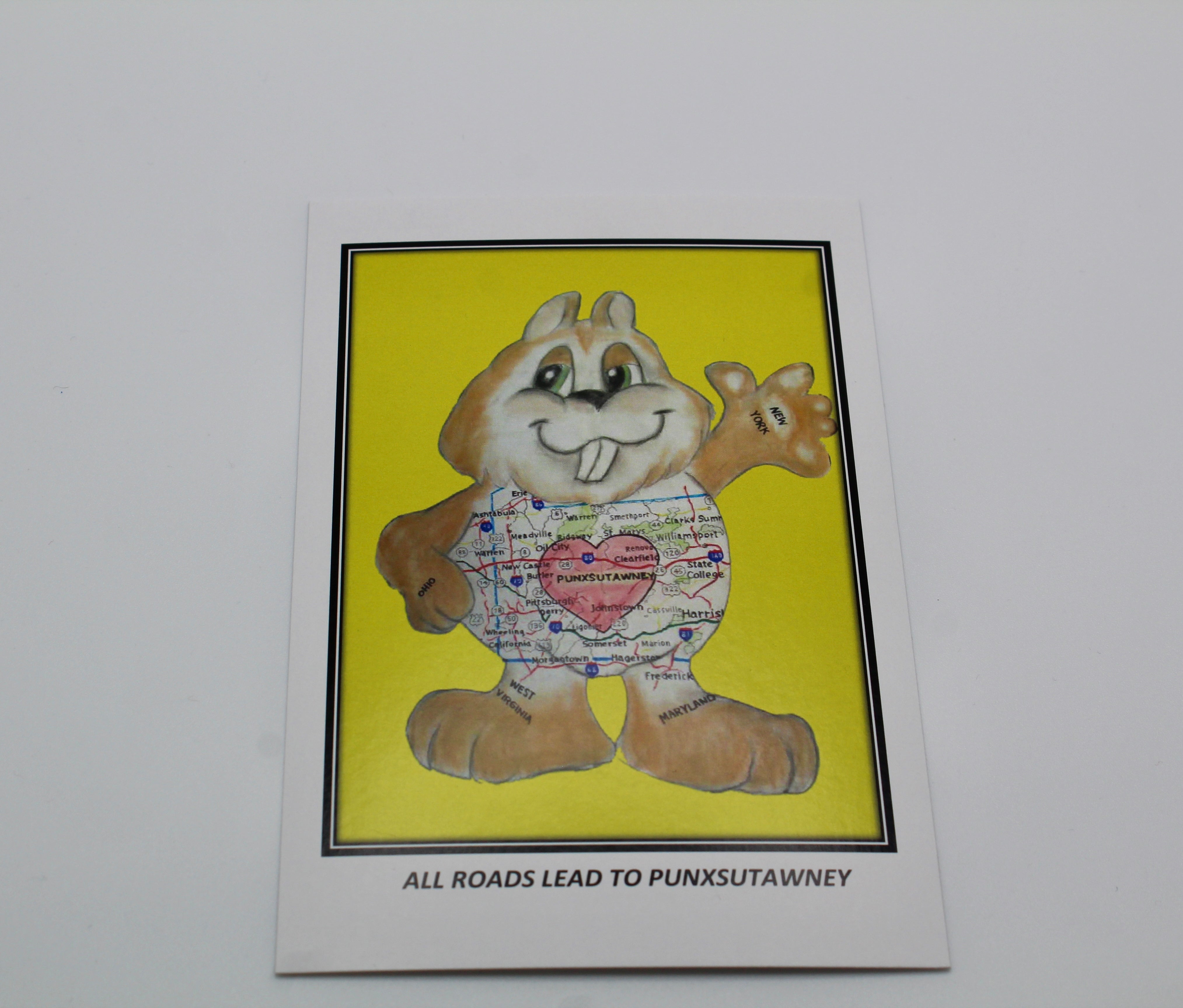 All Roads Lead to Punxsutawney Postcard-Groundhog Stuff
