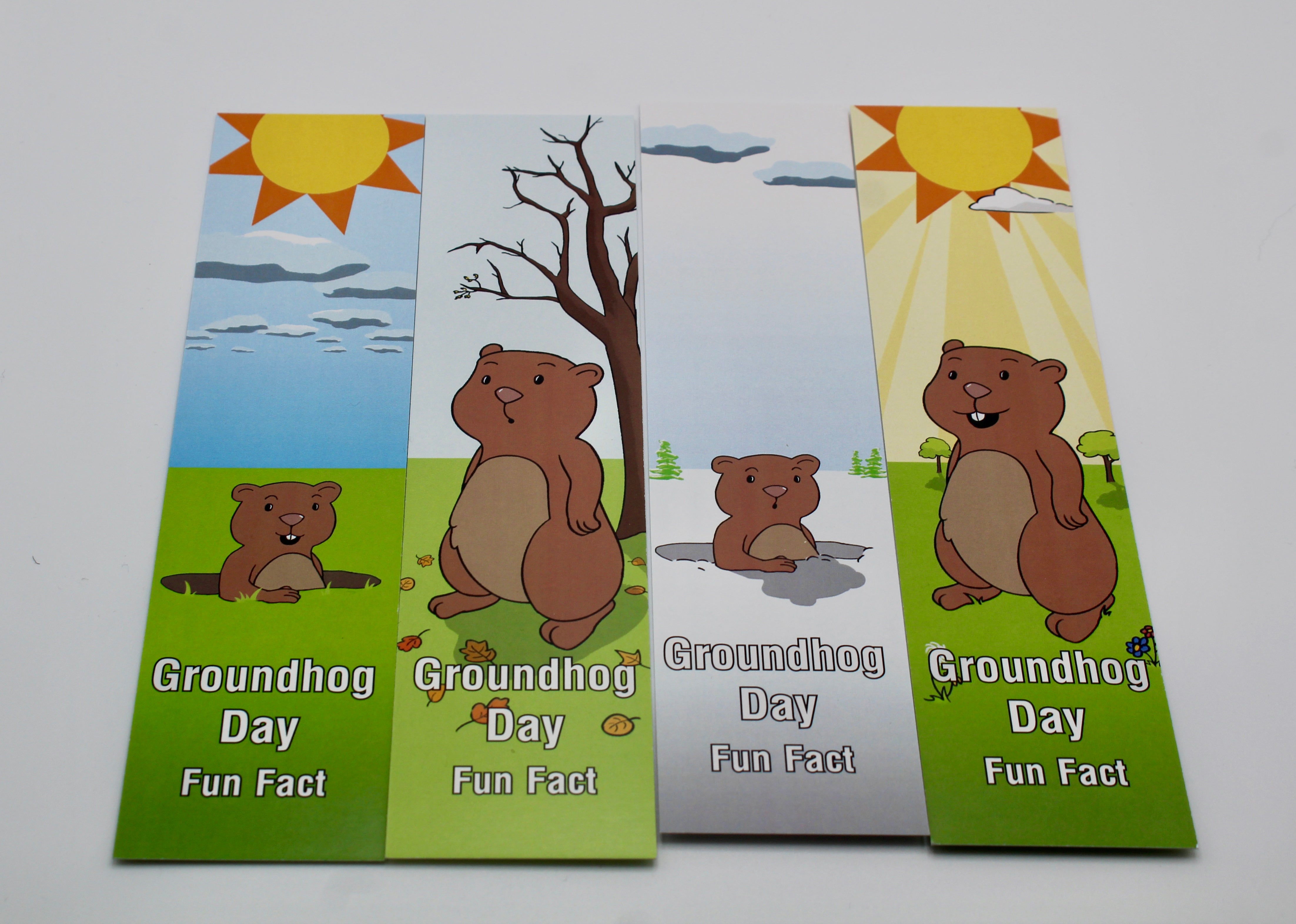 Groundhog Day Fact Bookmarker - Assorted Designs-Groundhog Stuff