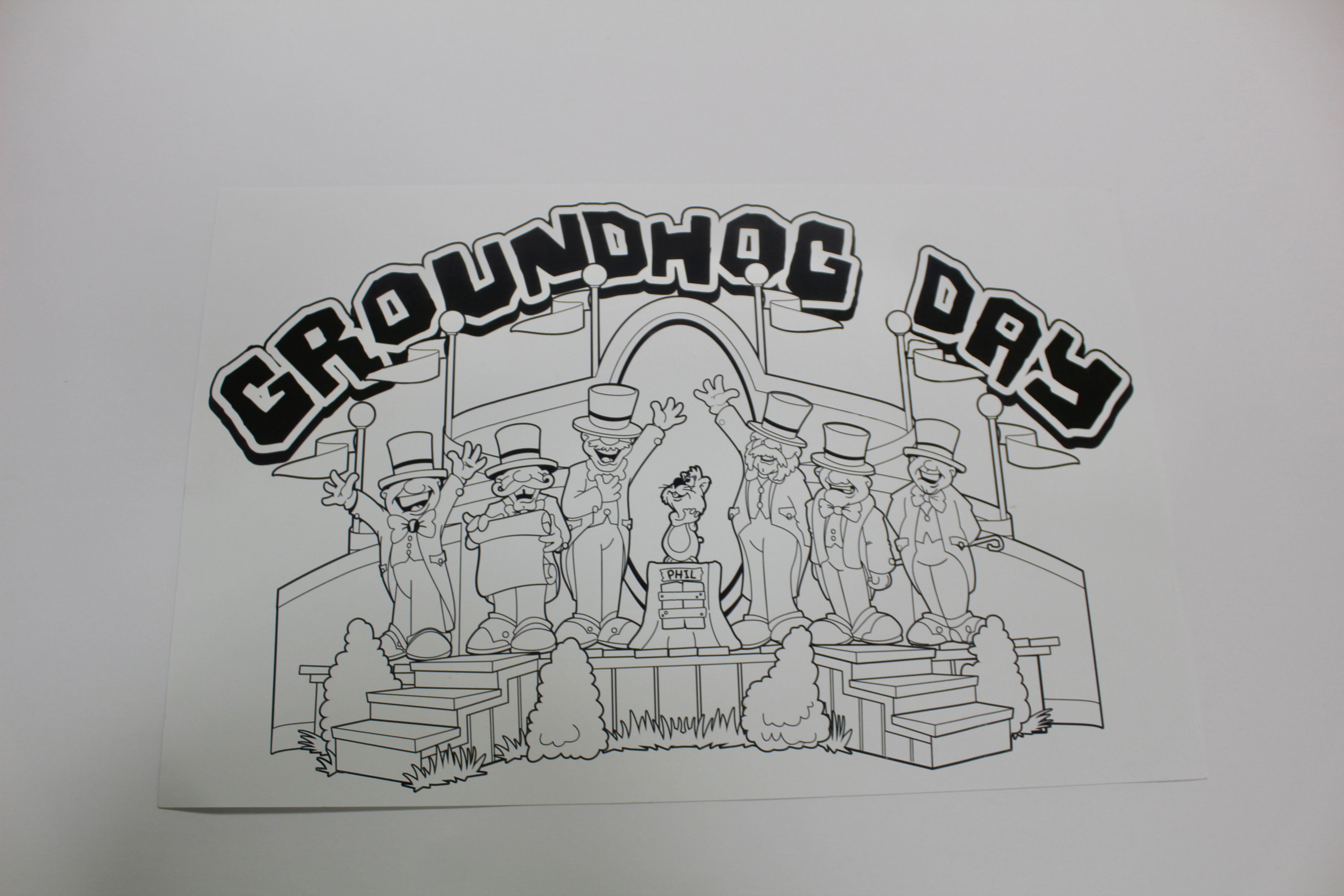 Coloring Poster - D Inner Circle-Groundhog Stuff