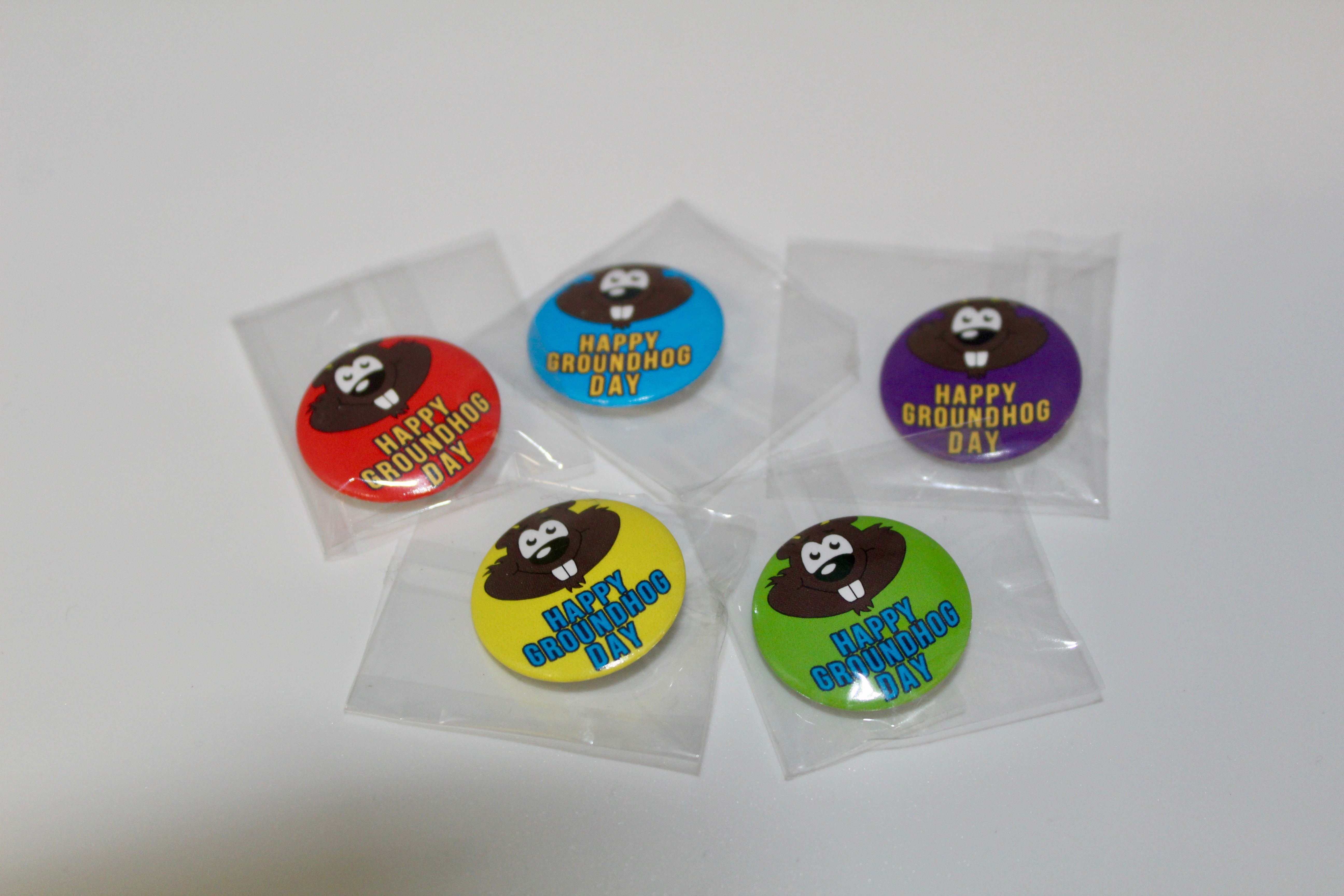 Happy Groundhog Day Mini Button-Groundhog Stuff