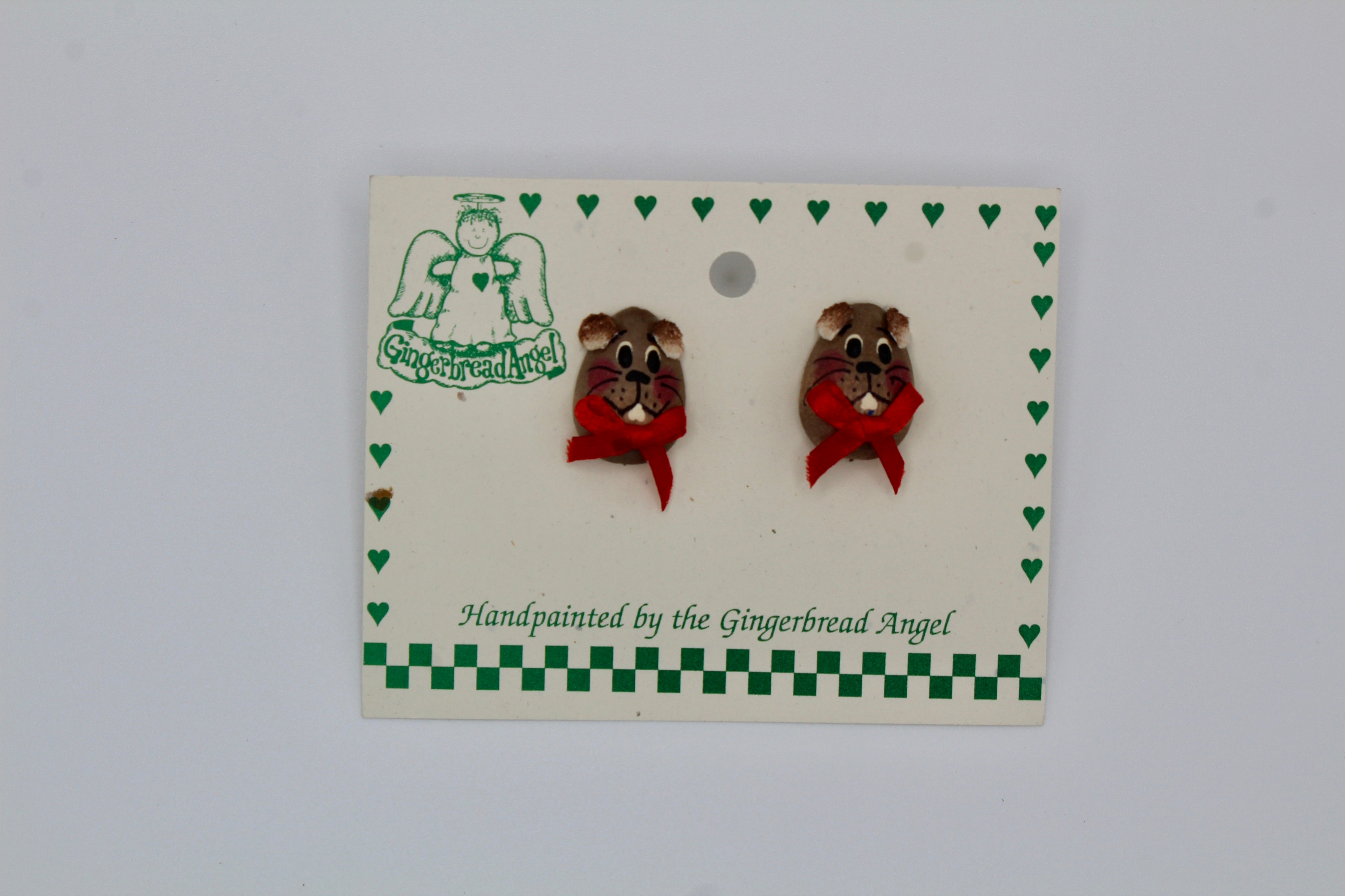 Groundhog Egg-Shaped Earrings – Handcrafted-Groundhog Stuff