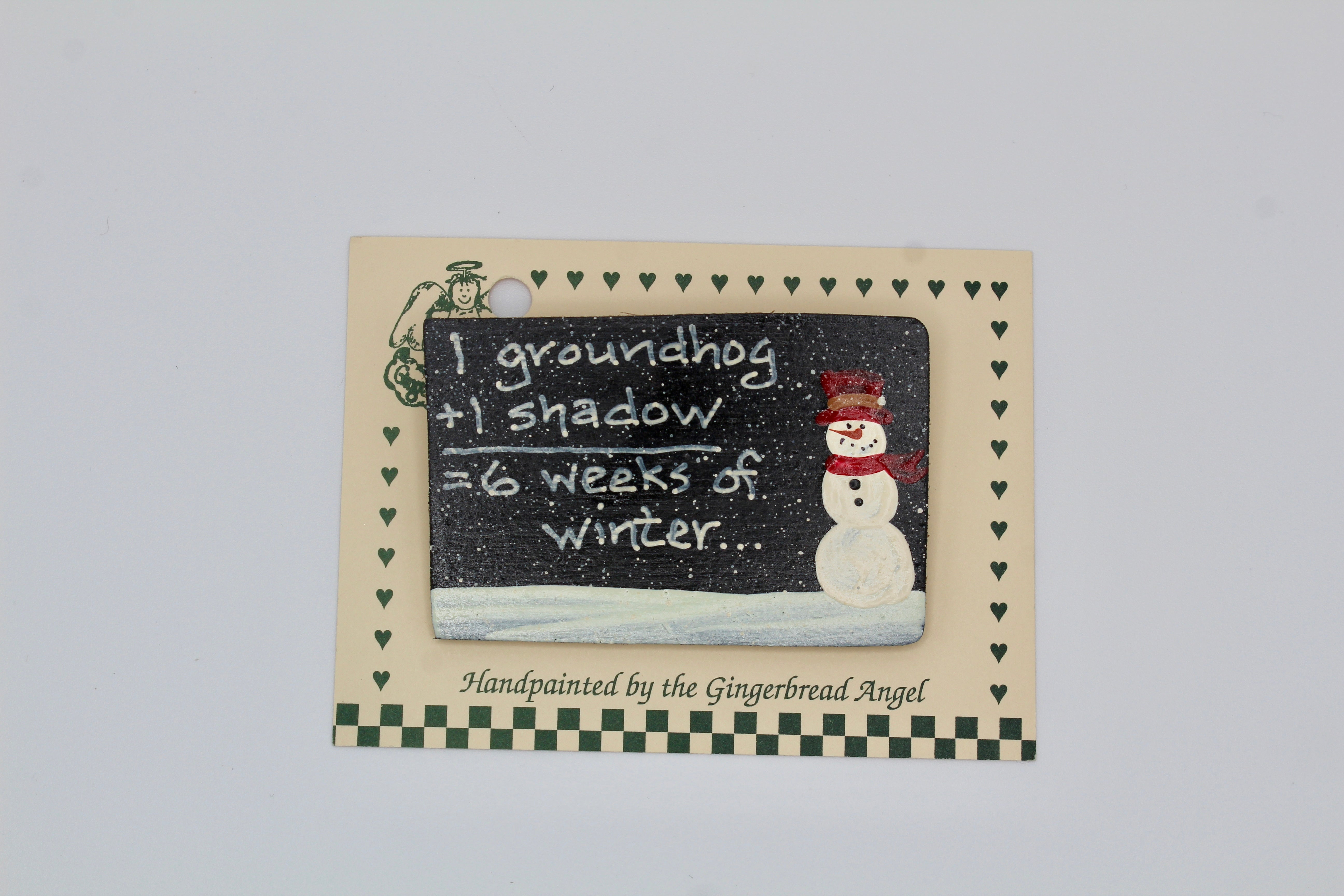 1 + 1 = 6 Pin – Handcrafted Wooden Groundhog Jewelry-Groundhog Stuff