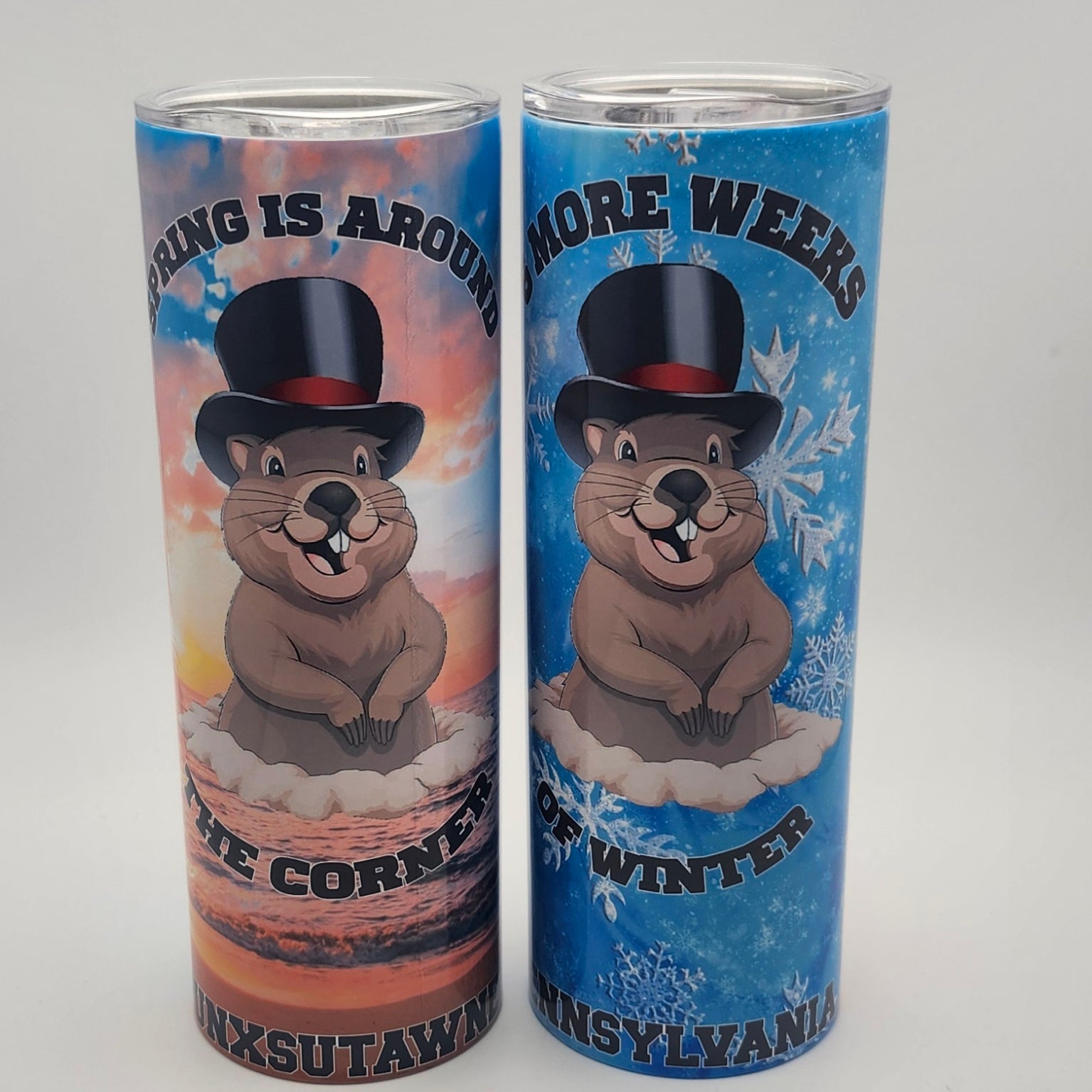 6 More Weeks/Spring Tumbler- Groundhog Stuff