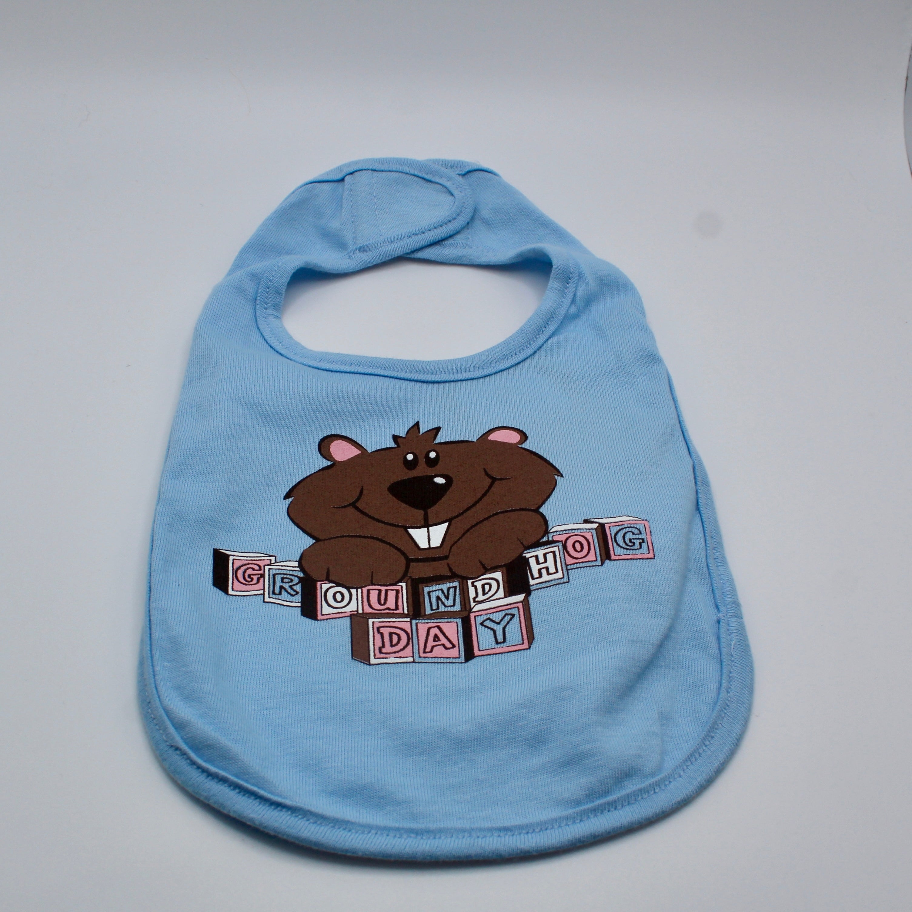 Groundhog Baby Bib with Velcro Closure-Groundhog Stuff