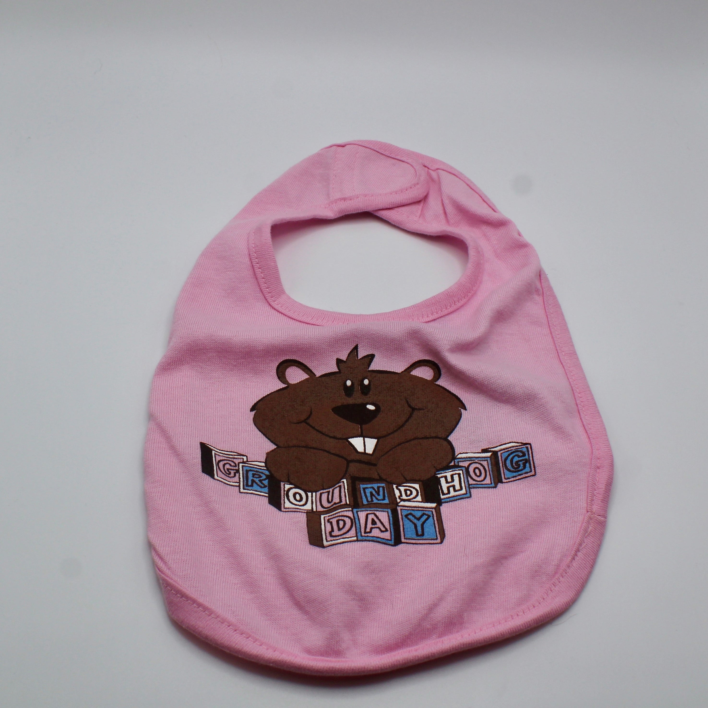 Groundhog Baby Bib with Velcro Closure-Groundhog Stuff
