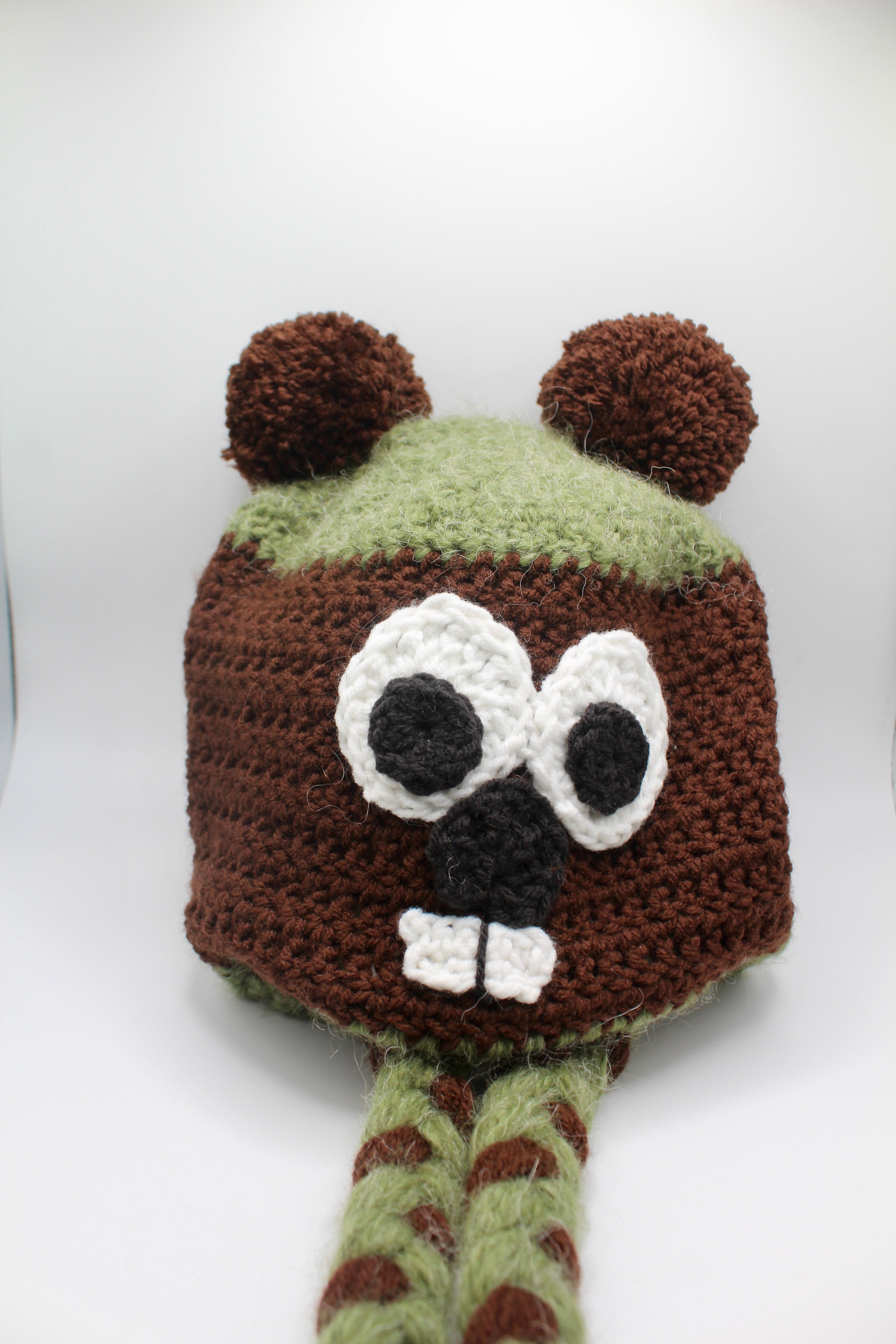 Adult Multicolor Braided Groundhog Hat-Groundhog Stuff