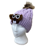Adult Pom Pom Groundhog Hat
