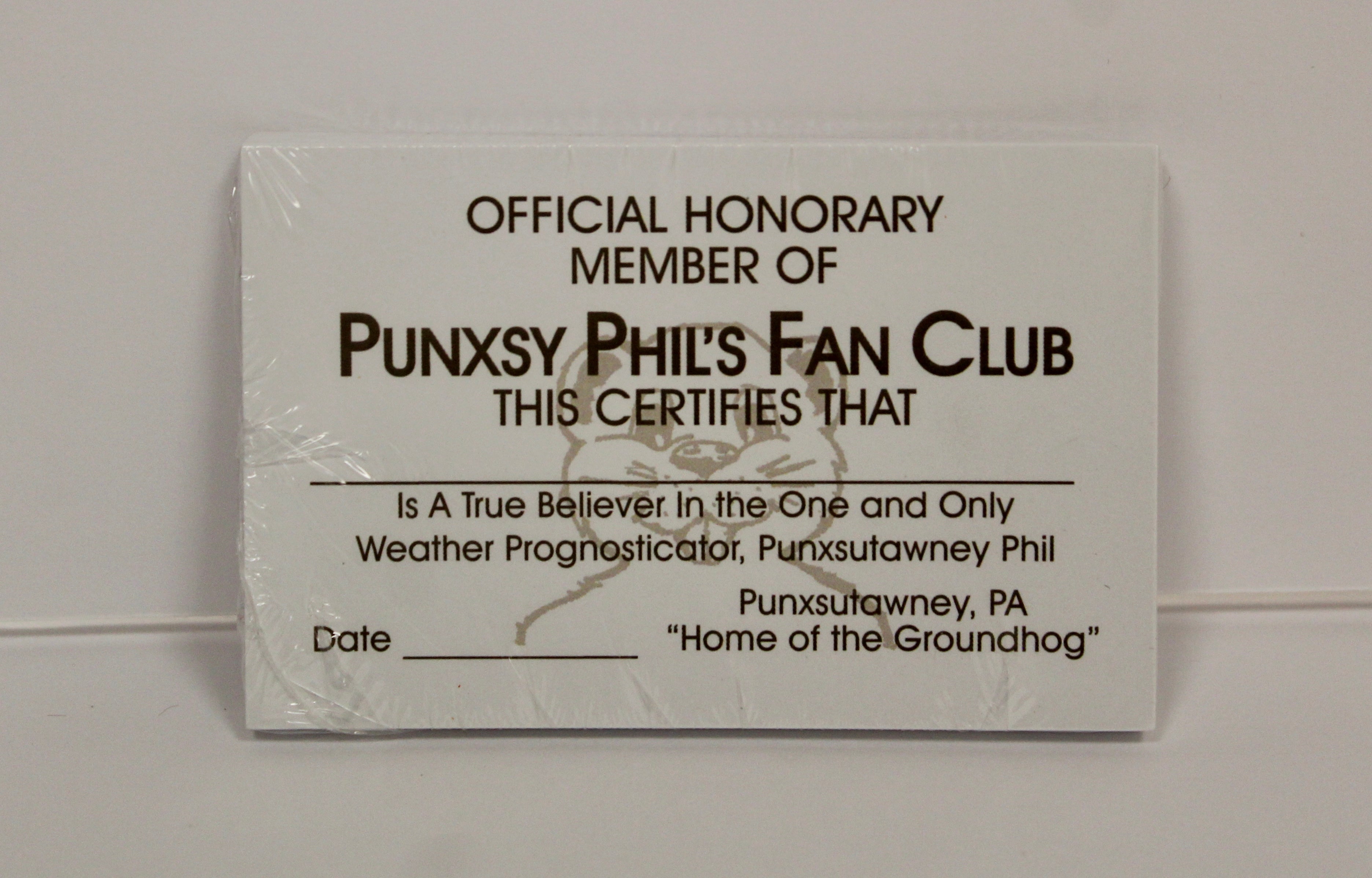 Phil Fanclub Cards 20pk-Groundhog Stuff