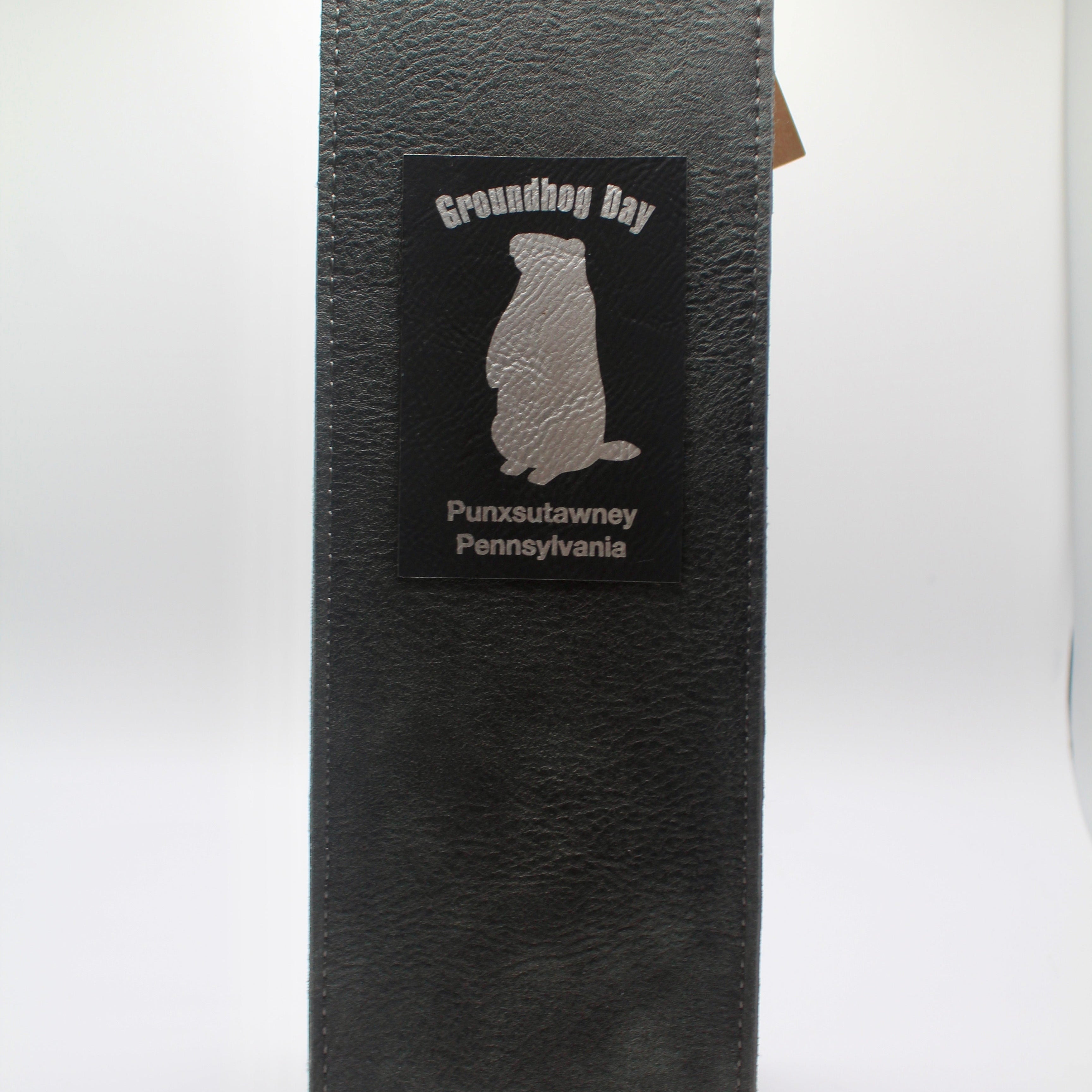 Groundhog Leather Wine Bag-Groundhog Stuff