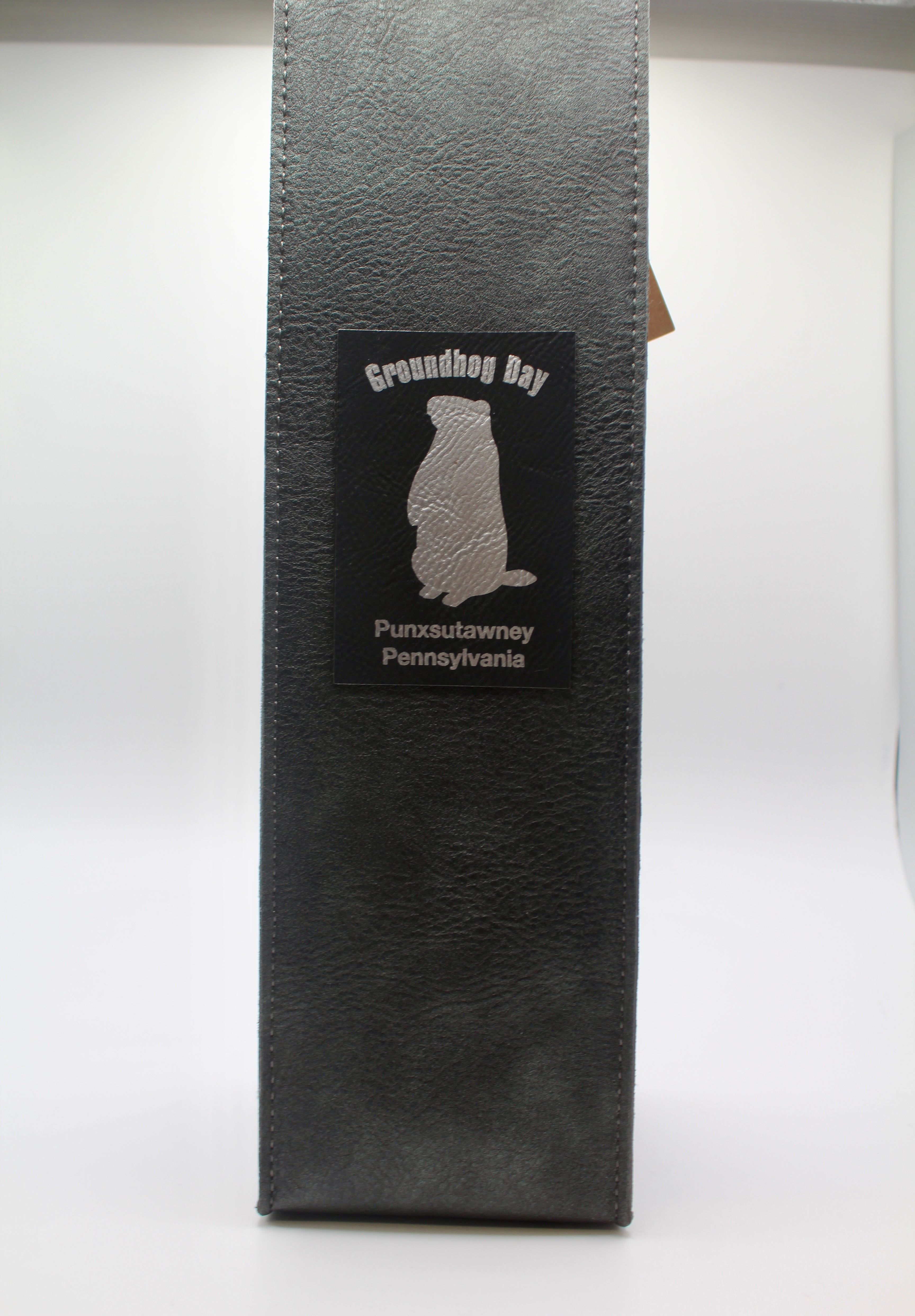 Groundhog Leather Wine Bag-Groundhog Stuff