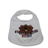 Groundhog Baby Bib with Velcro Closure