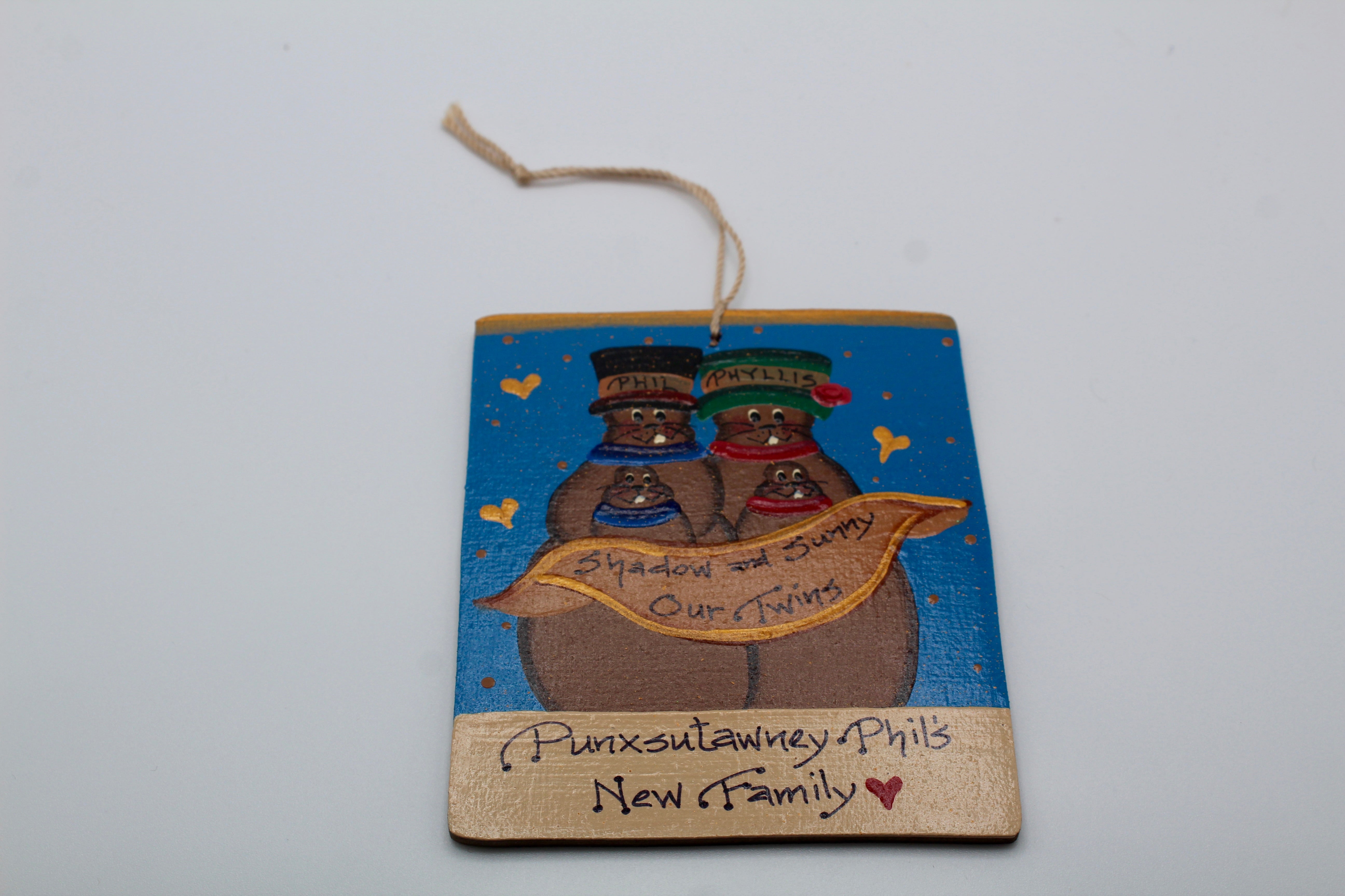 Punxsutawney Phil's Family Ornament – Handpainted-Groundhog Stuff