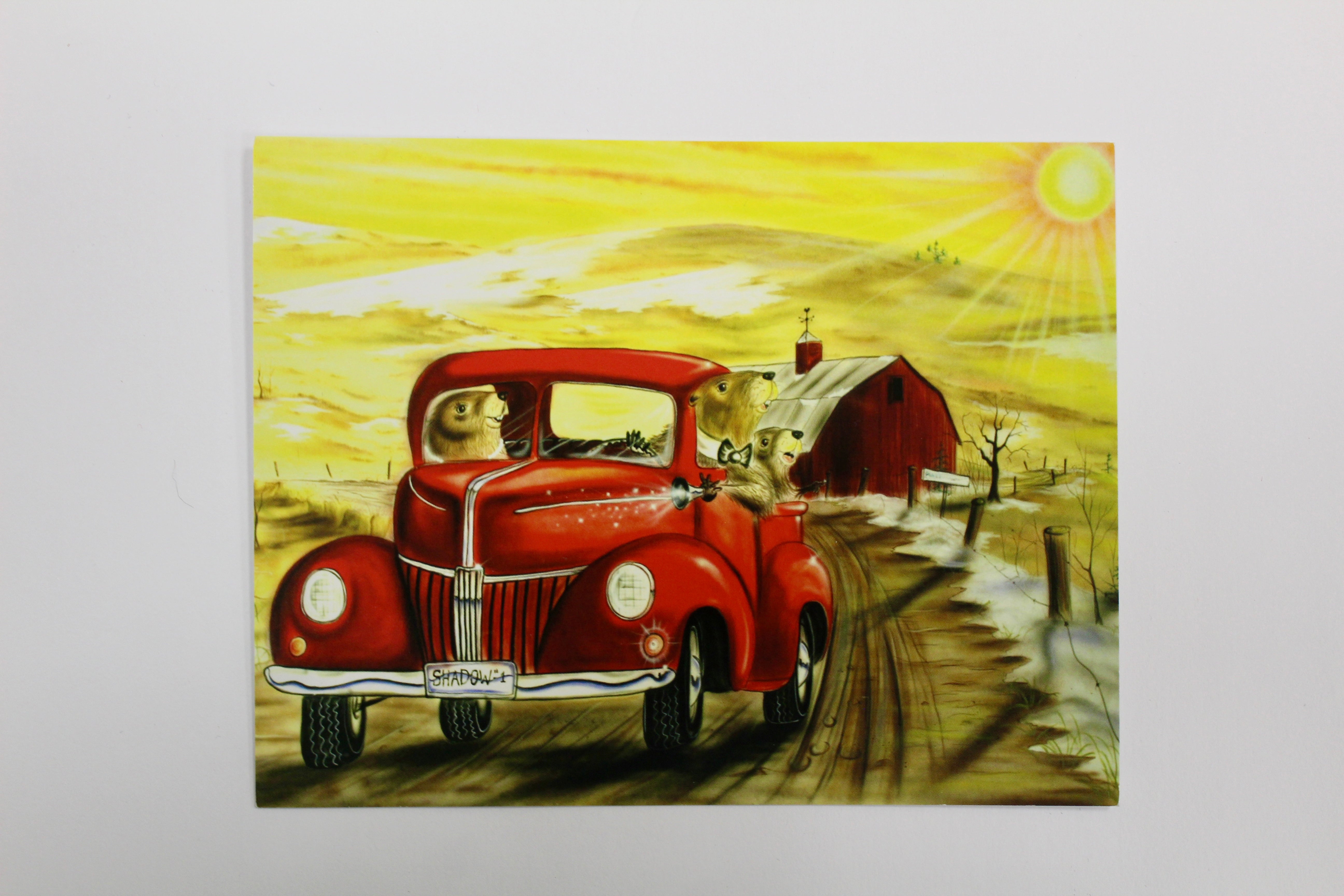 Groundhog Truck Mural Postcard-Groundhog Stuff