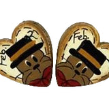 February 2 Heart Earrings