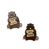 *Wooden Handmade Ghog Magnet