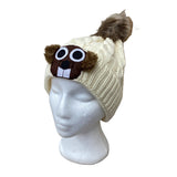 Adult Pom Pom Groundhog Hat