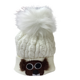 Kids Pom Pom Hat White-White : Toddler