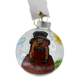 Hand-Painted Groundhog Ornament