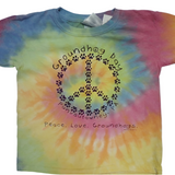 Youth Tie-Dyed Groundhog Paw T-Shirt - Peace, Love, Groundhogs
