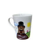 Hand-Painted Groundhog Mug