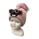 Kids Pom Pom Hats Pink-Pink : Toddler