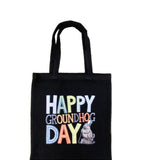 *Happy Groundhog Day /Phil on a stump Tote Bag