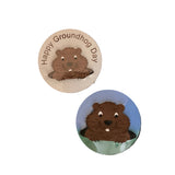 *Wooden Handmade round Magnet