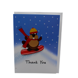 Thank You Groundhog Card – Blank Inside