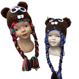 *Tod/infant handknit ghog hatB-Braided : tod/infant