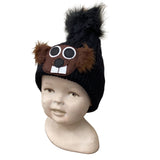 Kids Pom Pom Hats Blk-black : Toddler