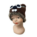 *Youth handknit ghog hat F-fur : youth