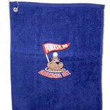 Groundhog Day Golf Towel - Navy 18x11 Cotton