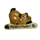 Horizontal Ceramic Groundhog Magnet – 3.5 Inch