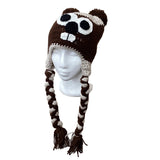 *Adult braid ghog hat#2-Brown : Adult