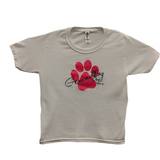 Girls Glitter Paw T-Shirt - White