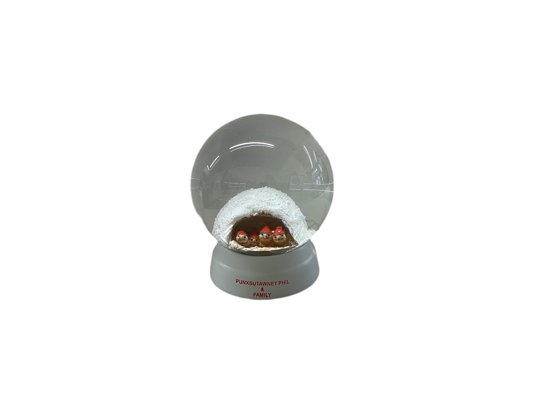 Phil & Family Snowglobe – Groundhog Day Collectible – Punxsutawney