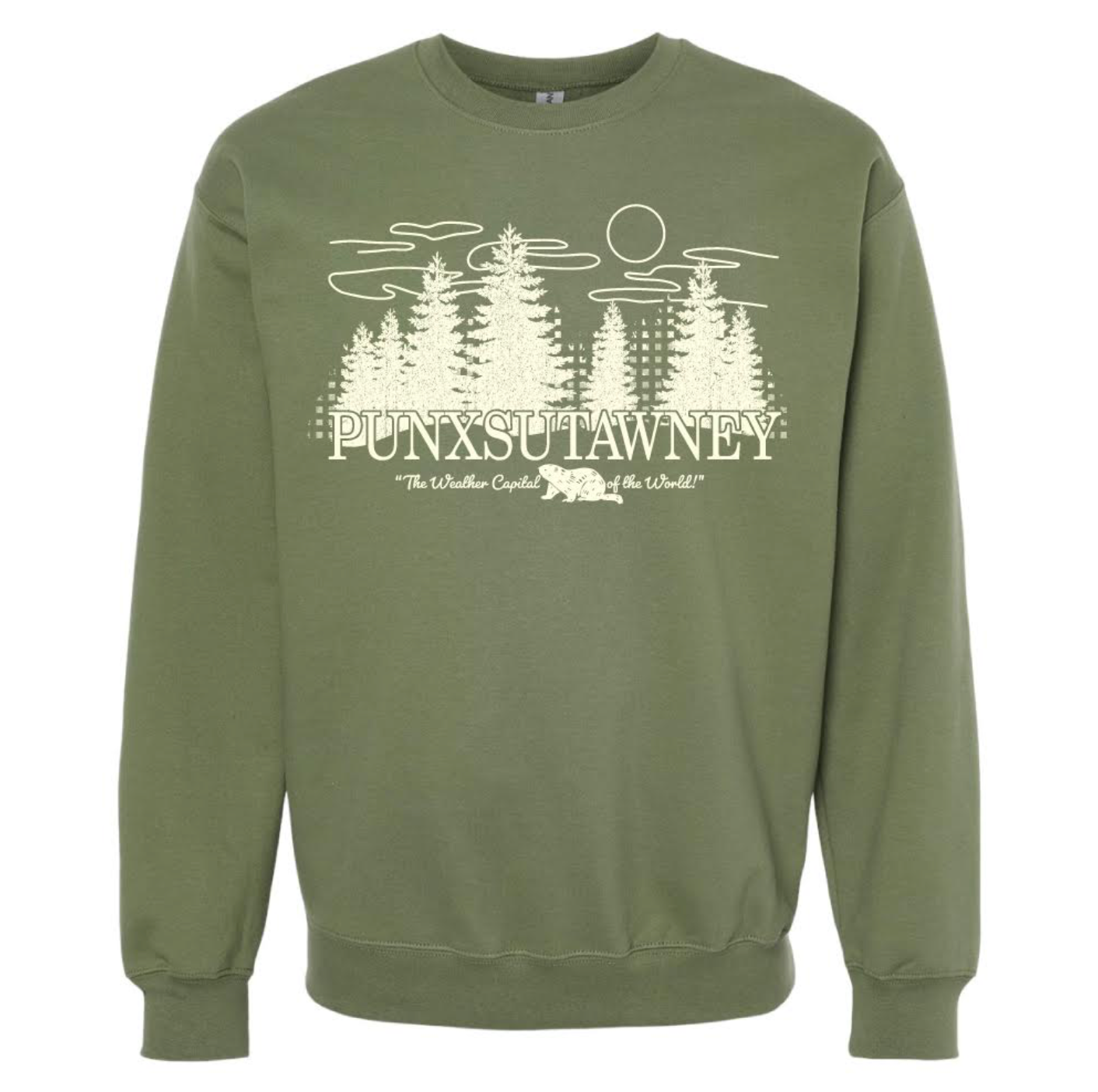 Adult Forest Phil Sweatshirt – Weather Capital Design-Groundhog Stuff
