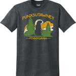 Adult Punxsutawney Groundhog T-Shirt - Heather Charcoal-Groundhog Stuff