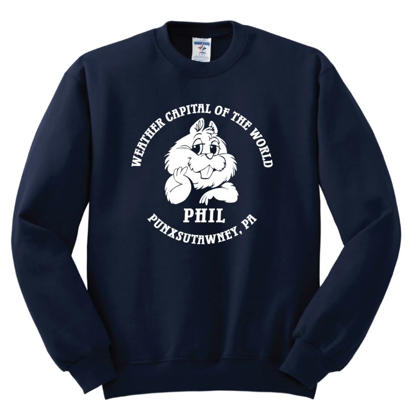 Adult Weather Capital Sweatshirt - Navy-Groundhog Stuff
