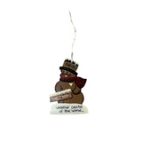 Snowy Phil With Sign Ornament