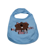 Groundhog Baby Bib with Velcro Closure